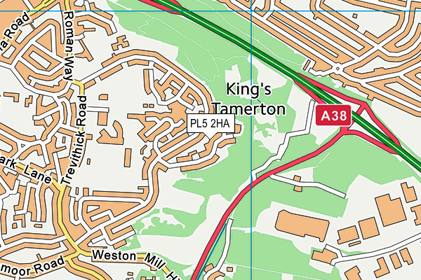 PL5 2HA map - OS VectorMap District (Ordnance Survey)