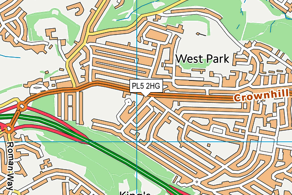 PL5 2HG map - OS VectorMap District (Ordnance Survey)