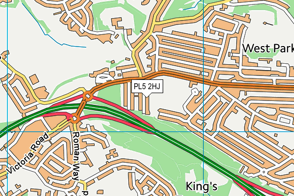 PL5 2HJ map - OS VectorMap District (Ordnance Survey)