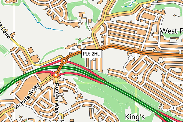 PL5 2HL map - OS VectorMap District (Ordnance Survey)