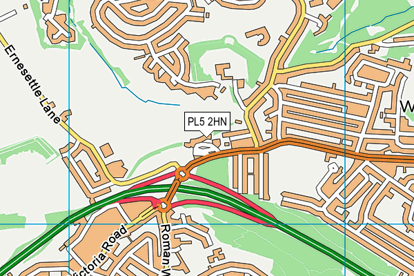 PL5 2HN map - OS VectorMap District (Ordnance Survey)