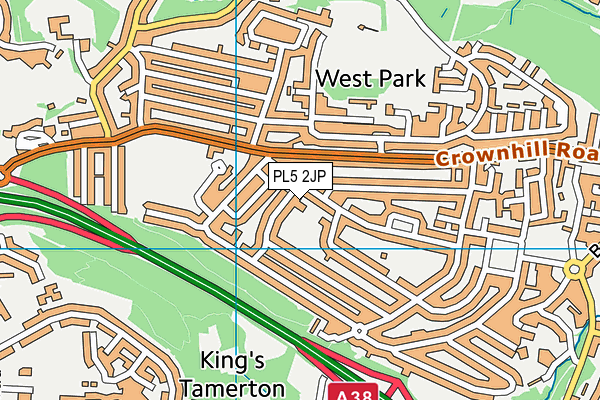 PL5 2JP map - OS VectorMap District (Ordnance Survey)