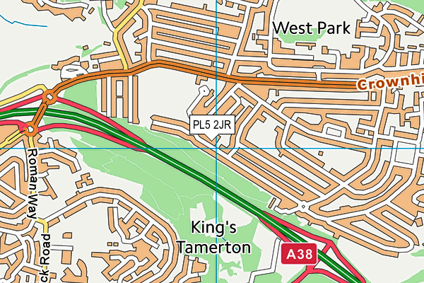 PL5 2JR map - OS VectorMap District (Ordnance Survey)