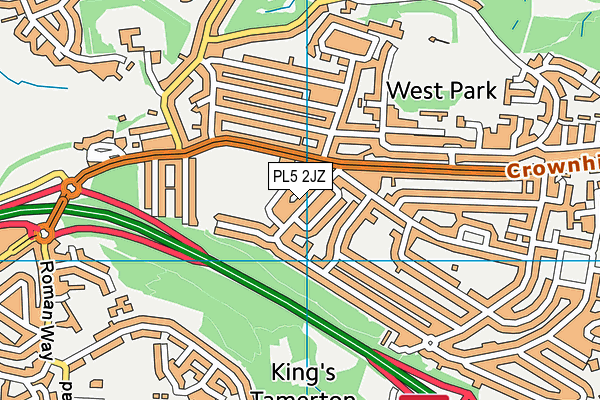 PL5 2JZ map - OS VectorMap District (Ordnance Survey)