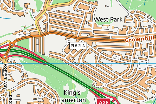 PL5 2LA map - OS VectorMap District (Ordnance Survey)