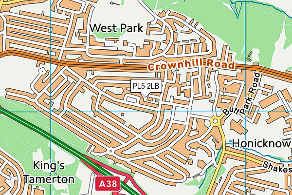 PL5 2LB map - OS VectorMap District (Ordnance Survey)