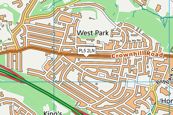 PL5 2LN map - OS VectorMap District (Ordnance Survey)