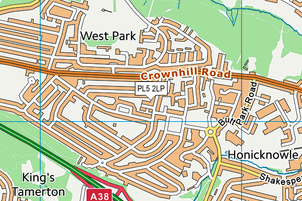 PL5 2LP map - OS VectorMap District (Ordnance Survey)