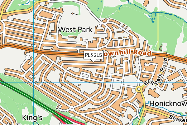 PL5 2LS map - OS VectorMap District (Ordnance Survey)