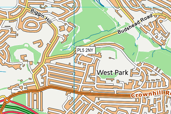 PL5 2NY map - OS VectorMap District (Ordnance Survey)