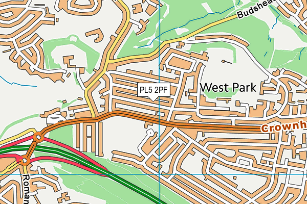 PL5 2PF map - OS VectorMap District (Ordnance Survey)