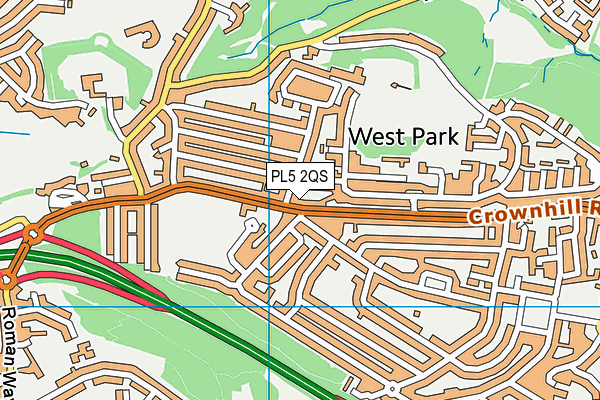 PL5 2QS map - OS VectorMap District (Ordnance Survey)