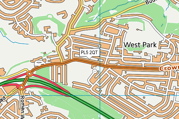 PL5 2QT map - OS VectorMap District (Ordnance Survey)