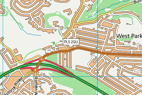 PL5 2QU map - OS VectorMap District (Ordnance Survey)