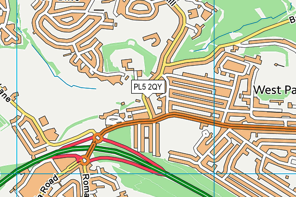 PL5 2QY map - OS VectorMap District (Ordnance Survey)