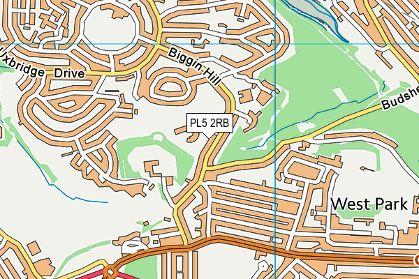 Ernesettle Community School map (PL5 2RB) - OS VectorMap District (Ordnance Survey)