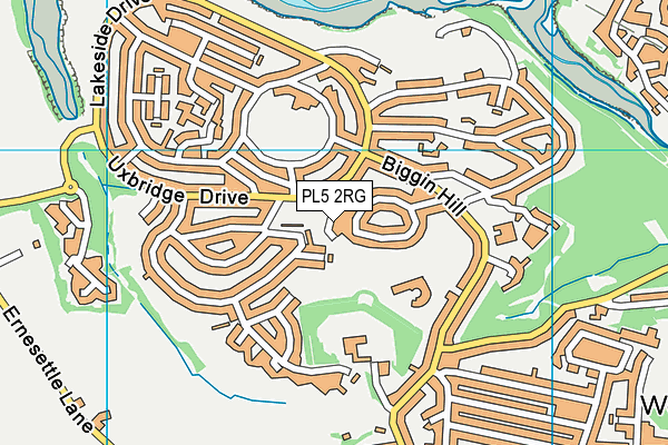 PL5 2RG map - OS VectorMap District (Ordnance Survey)