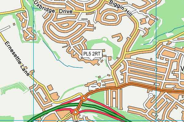 PL5 2RT map - OS VectorMap District (Ordnance Survey)