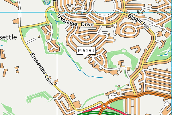 PL5 2RU map - OS VectorMap District (Ordnance Survey)