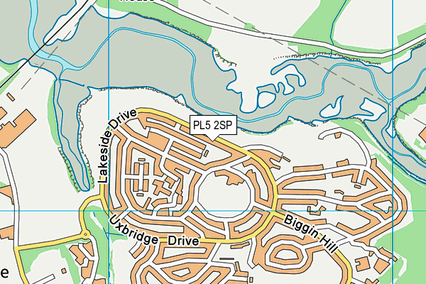 Lakeside Bottoms map (PL5 2SP) - OS VectorMap District (Ordnance Survey)