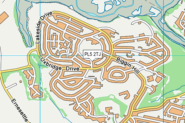 PL5 2TJ map - OS VectorMap District (Ordnance Survey)