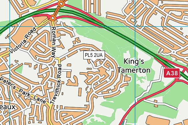 PL5 2UA map - OS VectorMap District (Ordnance Survey)