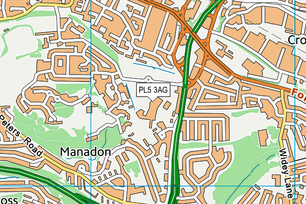 PL5 3AG map - OS VectorMap District (Ordnance Survey)