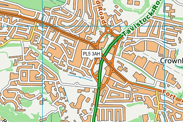 PL5 3AH map - OS VectorMap District (Ordnance Survey)