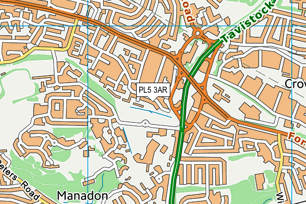 PL5 3AR map - OS VectorMap District (Ordnance Survey)