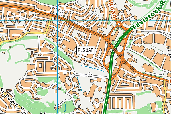 PL5 3AT map - OS VectorMap District (Ordnance Survey)