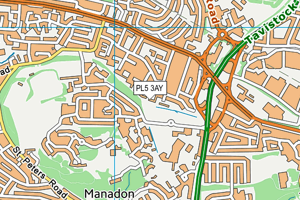 PL5 3AY map - OS VectorMap District (Ordnance Survey)