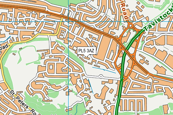 PL5 3AZ map - OS VectorMap District (Ordnance Survey)