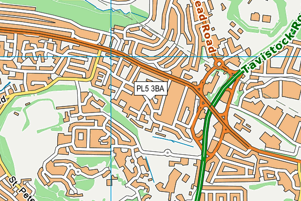 PL5 3BA map - OS VectorMap District (Ordnance Survey)