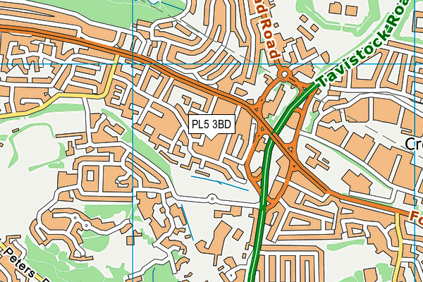 PL5 3BD map - OS VectorMap District (Ordnance Survey)