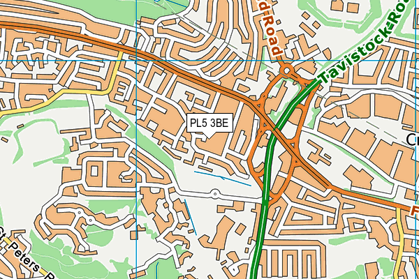 PL5 3BE map - OS VectorMap District (Ordnance Survey)