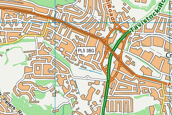 PL5 3BG map - OS VectorMap District (Ordnance Survey)