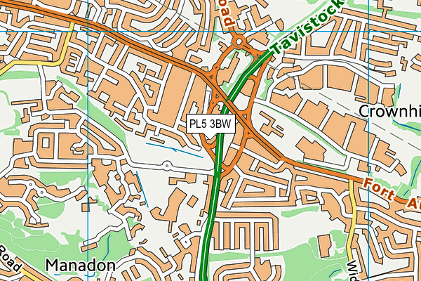 PL5 3BW map - OS VectorMap District (Ordnance Survey)