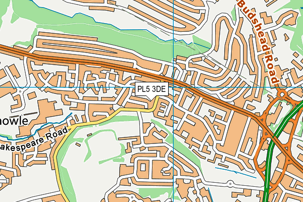 PL5 3DE map - OS VectorMap District (Ordnance Survey)