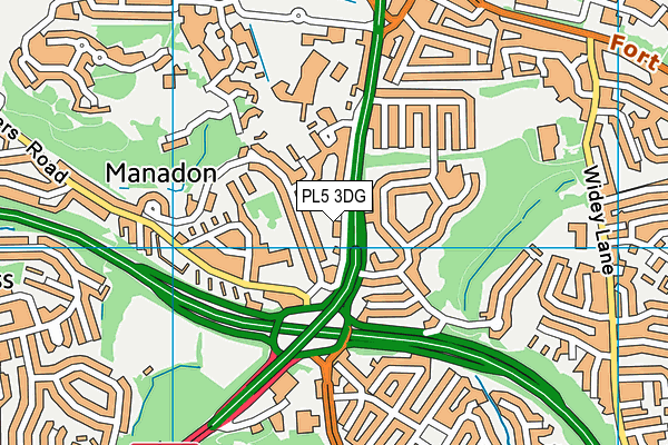 PL5 3DG map - OS VectorMap District (Ordnance Survey)