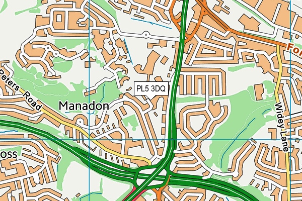 PL5 3DQ map - OS VectorMap District (Ordnance Survey)