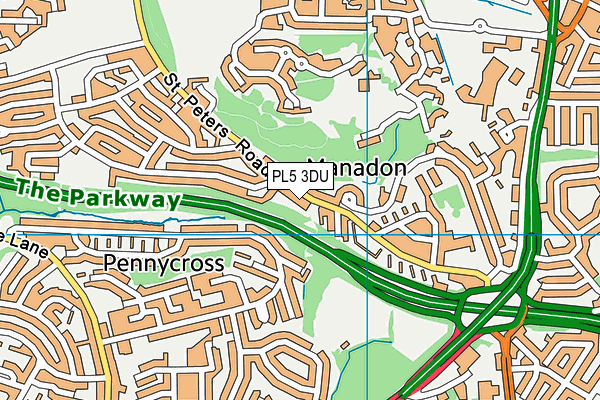 PL5 3DU map - OS VectorMap District (Ordnance Survey)