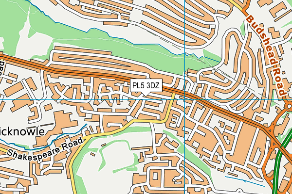 PL5 3DZ map - OS VectorMap District (Ordnance Survey)