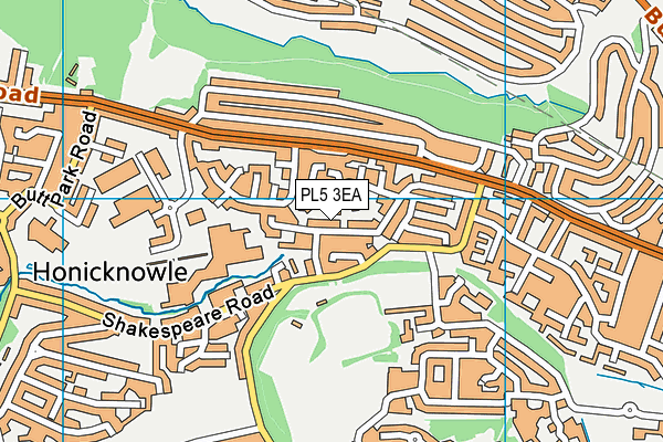 PL5 3EA map - OS VectorMap District (Ordnance Survey)