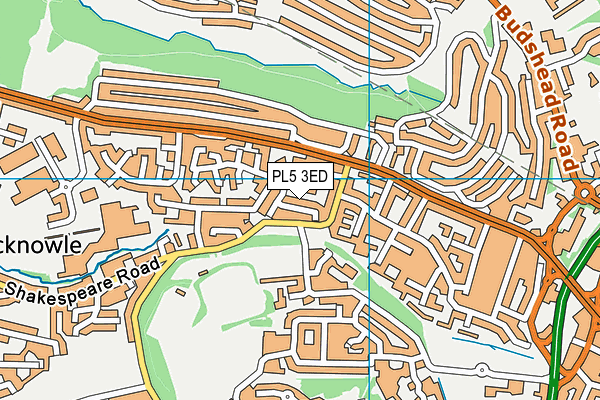 PL5 3ED map - OS VectorMap District (Ordnance Survey)