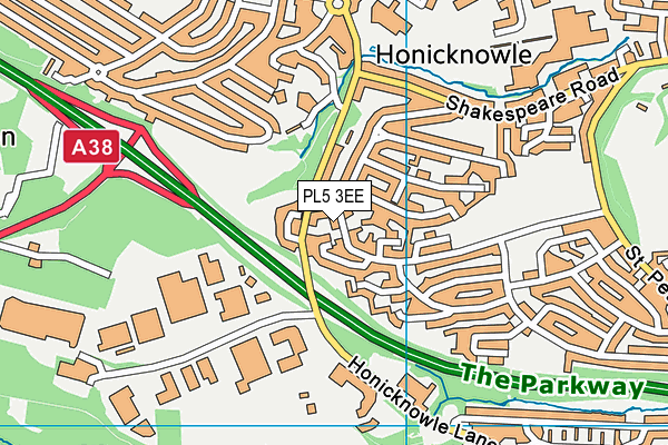 PL5 3EE map - OS VectorMap District (Ordnance Survey)