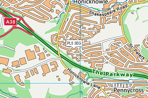 PL5 3EG map - OS VectorMap District (Ordnance Survey)