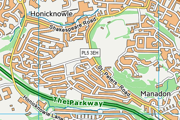 PL5 3EH map - OS VectorMap District (Ordnance Survey)