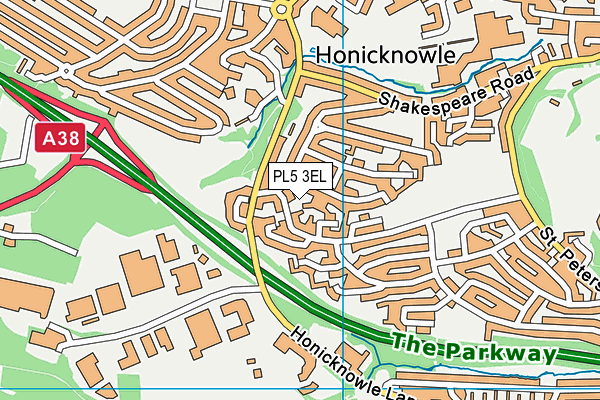 PL5 3EL map - OS VectorMap District (Ordnance Survey)