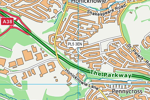 PL5 3EN map - OS VectorMap District (Ordnance Survey)