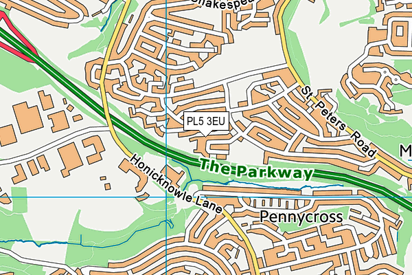 PL5 3EU map - OS VectorMap District (Ordnance Survey)